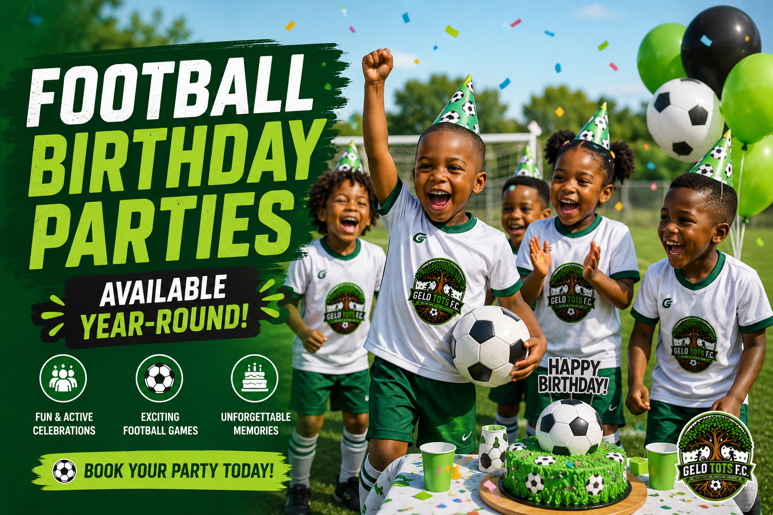 Football Birthday Parties Available Year-Round